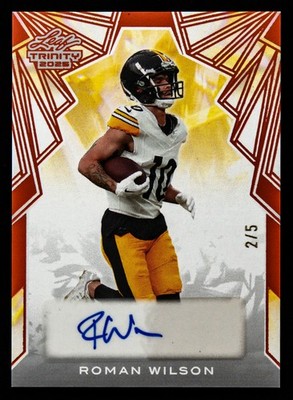 Roman Wilson 2/5 2025 Leaf Trinity Pittsburgh Steelers