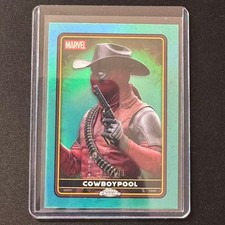🔌IU 2025 TOPPS CHROME DEADPOOL AQUA REFRACTOR /199 COWBOYPOOL #36