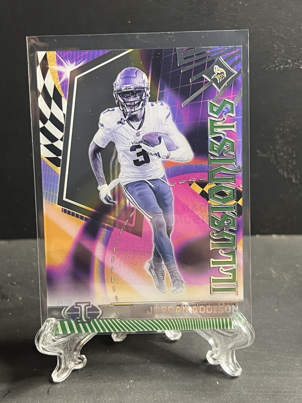 2023 Panini Illusions - Illusionists Jordan Addison #16 Emerald (RC)