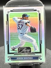 2025 Panini Three and Two #13 Johan Santana Holo Silver #/49