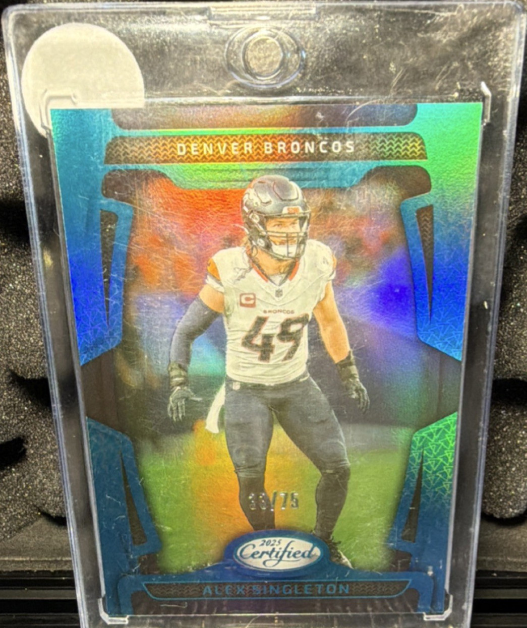 Panini Certified Alex Singleton Mirror Teal #30/75 Denver Broncos Football Card