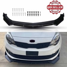 Front Bumper Lip Splitter Spoiler Glossy Black For Kia Forte