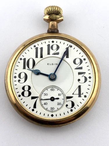 Elgin Veritas  Antique Mechanical Pocket Watch  23J  16s  16678534  NON-WORKING