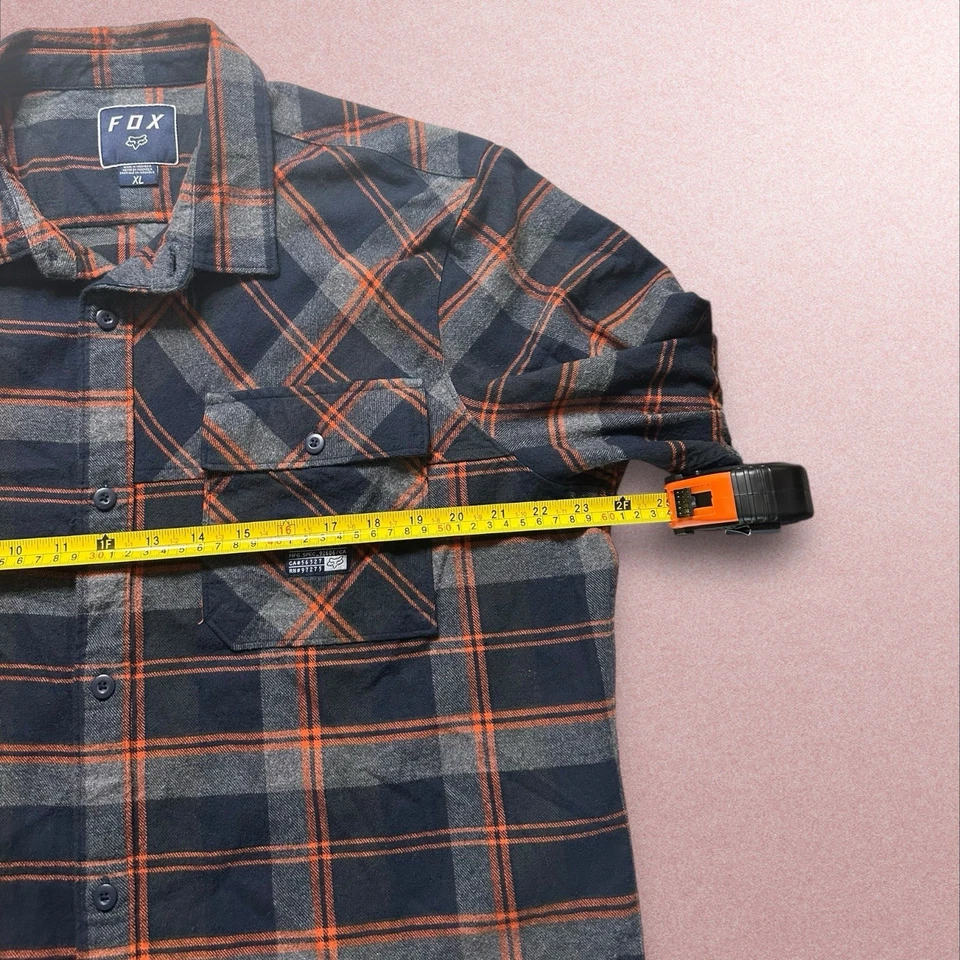fox racing flannel shirt Mens XL plaid long sleeve button down gorpcore - Image 4 of 4