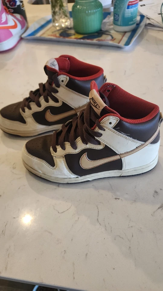 Nike Dunk Hi высоты ретро Se барокко коричневый кунжут молодежный размер 2Y - Изображение 2 из 4