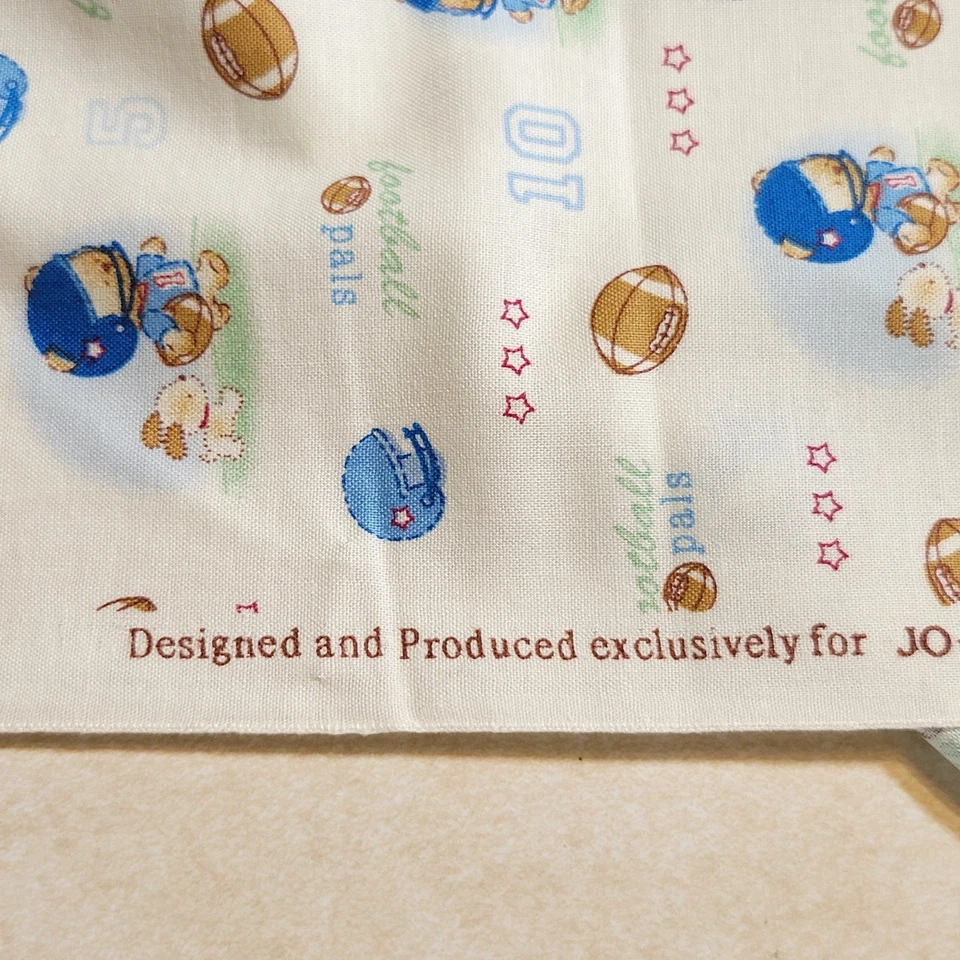 棉织物白色足球熊小狗印花乔恩婴儿运动 42 x 37 英寸儿童 — 第 4/4 张图片