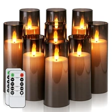 Homemory Decorative Flameless Candles Battery Operated Candles with Remote & ...