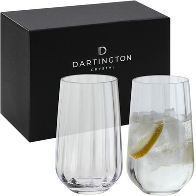 Dartington Kristall Longdrinkgläser Aurea 2er Set Handarbeit UK