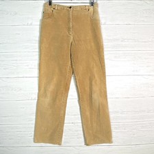 Vintage 70s Tan Corduroy High Rise Pants Straight Leg Women  s Sz 28