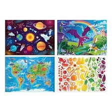 Puzzle Set, 4 Pack: 100, 100, 150, 200 Piece Kids Activity