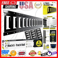 E Track Tie Down Rail Kit 2' 4 Pack for Garages, Vans, Trailers, Motorcycle T...