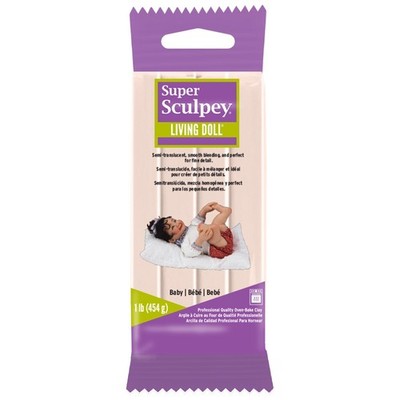 Polyform ZSLD-4 Super Sculpey Living Doll Clay 1lb-Baby
