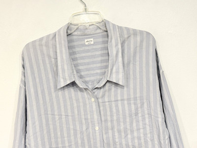 Aritzia Wilfred Free Women's Shirt Size Large Gauzy Oversized Fit Button Up Top
