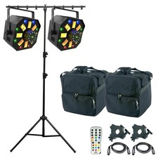2 Chauvet DJ Swarm Wash FX ILS 4-in-1 Effect Fixtures with Stand