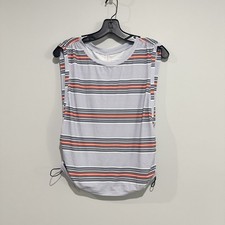 NWT Free People Movement Women  s Sport Mode Muscle Tank Steel Stripes L