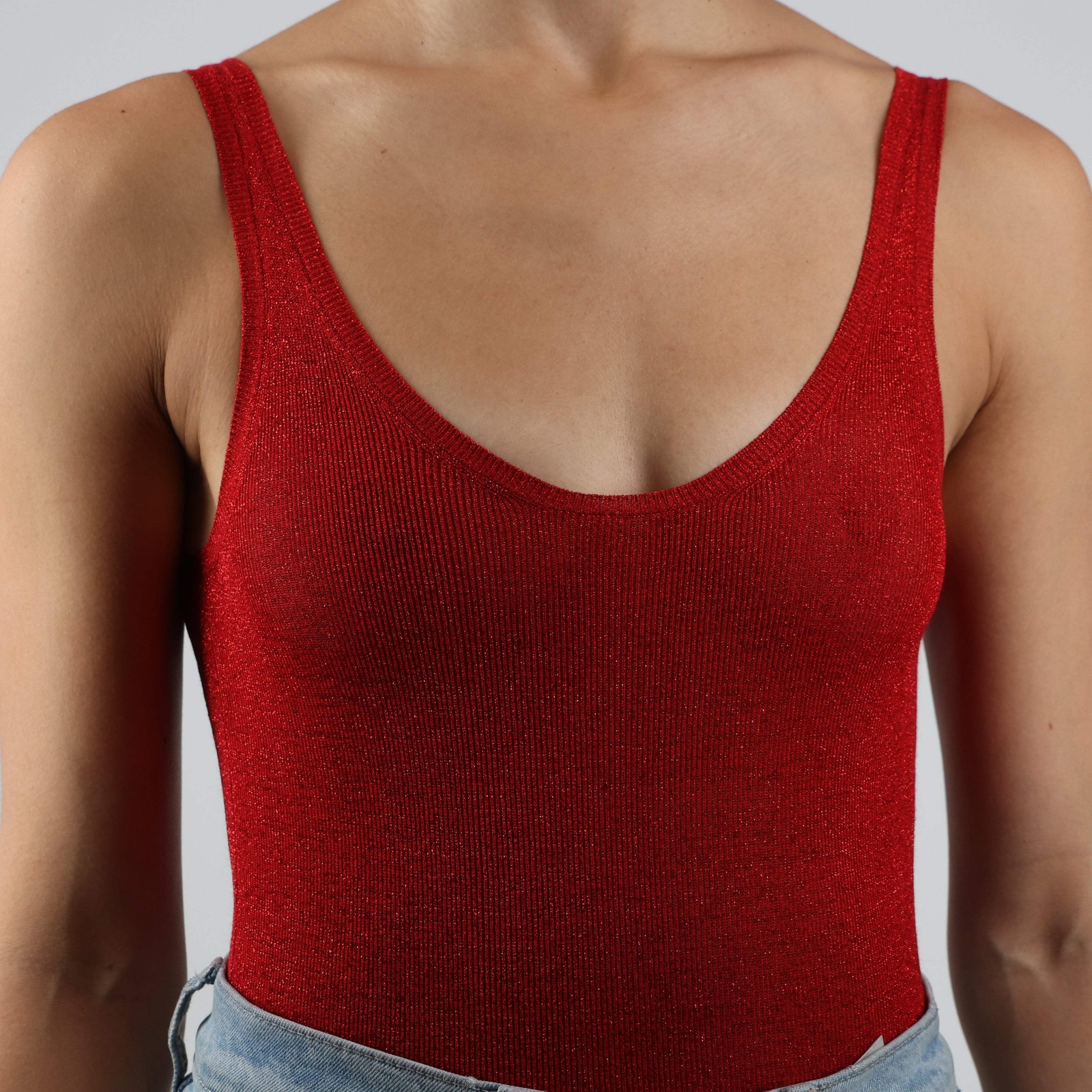 Top rosso Saint Laurent taglia UK 6