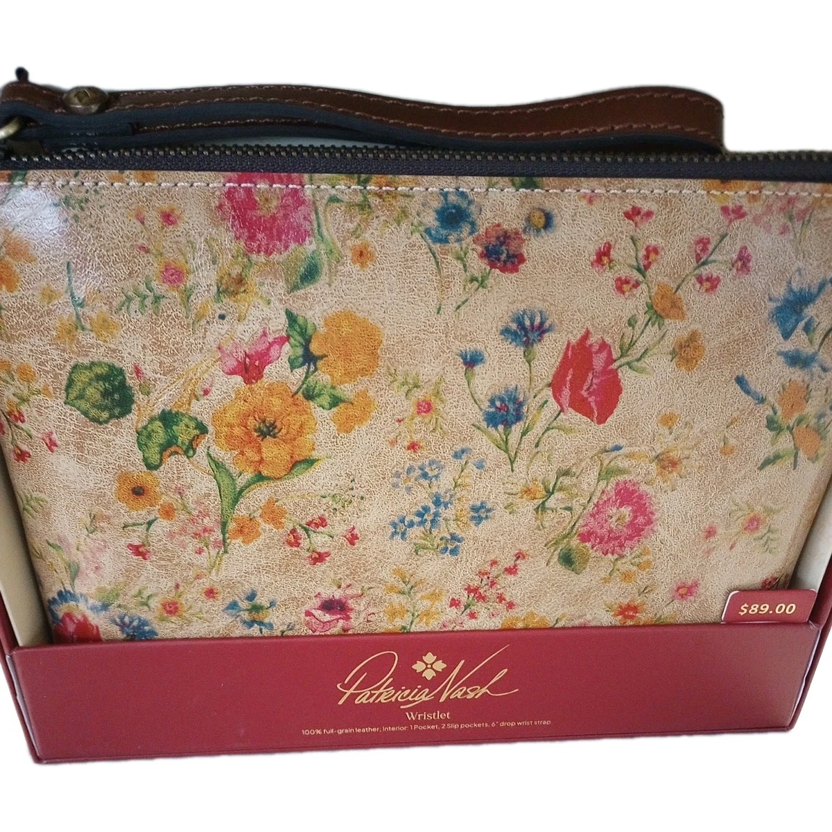 Patricia Nash Floral Envelope Clutch in Cream, Pink, Red, Green, Blue Pink Patricia Nash Clutch Bags & Handbags for Women for sale  main image 3