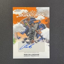 2025-26 Topps Chrome Rob Dillingham Sky Write Signatures Orange Refractor /25 