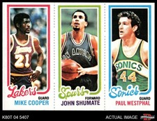 1980 Topps Mike Cooper / John Shumate / Paul Westphal 137 / 212 / 229 HOF 7 - NM