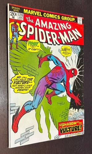 AMAZING SPIDER MAN #128 (Marvel Comics 1974) -- Bronze Age -- Technical VG