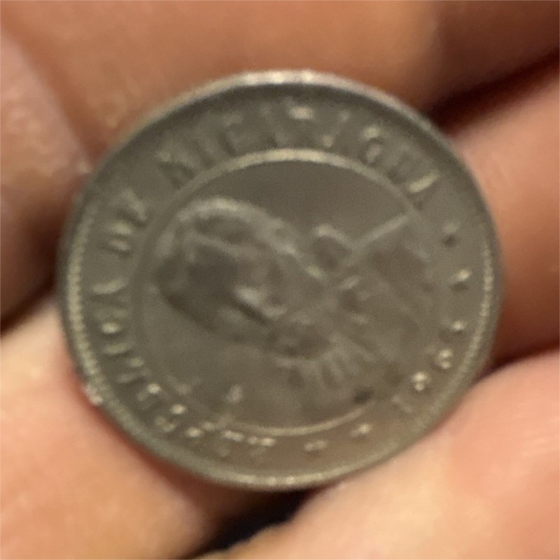 1974 Republica de Nicaragua 10 Centavos Copper-Nickel Coin KM#20 Variety