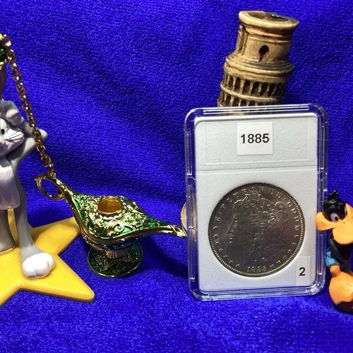 1885 MORGAN SILVER  💰 UNCIRCULATED in BCW SLAB 🦅