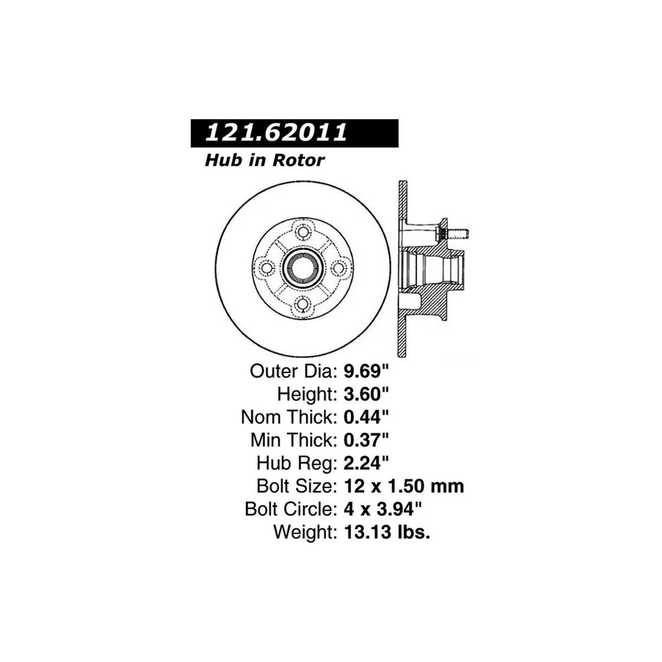 Rotor de freno de disco delantero C-Tek para Chevrolet Chevette 1978-1987 Foto 4 de 4