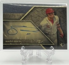 Marketplace image: Noelvi Marte 2024 Topps Diamond Icons Chrome Gold Superfractor Auto RC 1/1! Reds