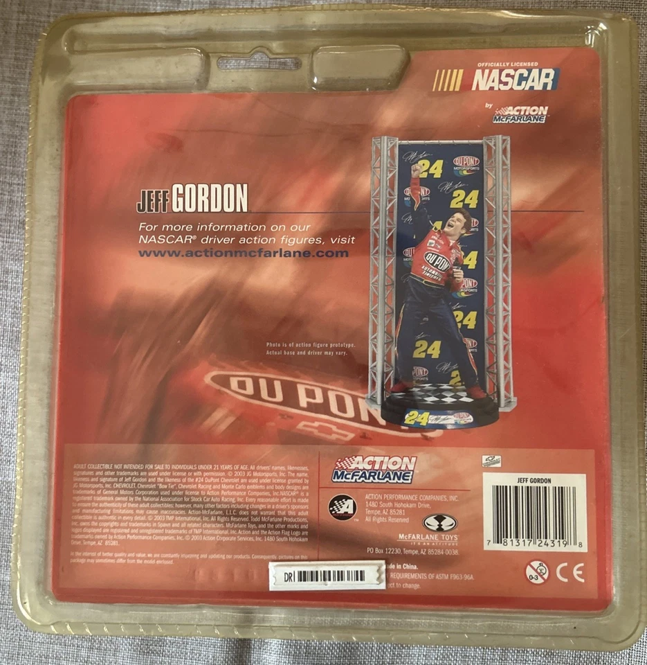 Jeff Gordon Figure Mcfarlane Toys #24 Series 1 Action Nascar 2003 Sealed - Image 2 of 2