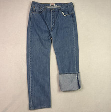 Vintage Levis 501xx Jeans Mens Fit 36x32 Blue Straight Denim Button Fly