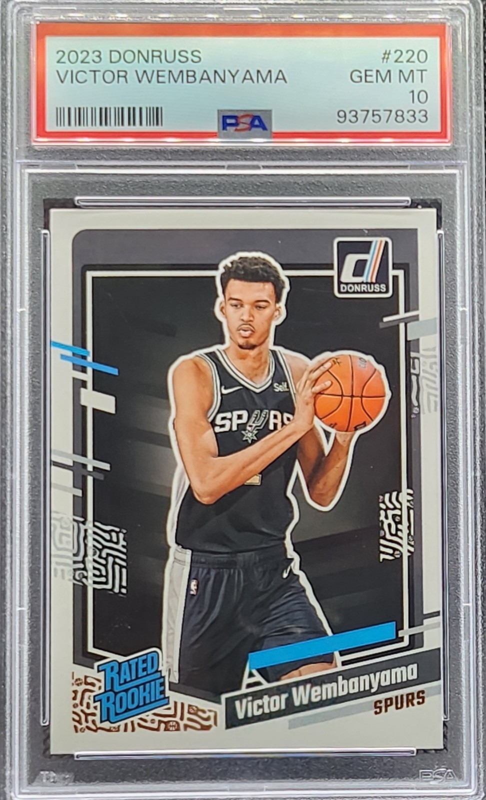 2023-24 Panini Donruss Victor Wembanyama Rated Rookie #220 PSA 10 GEM MINT Spurs