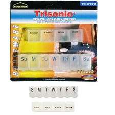 2Pc Weekly Pill Organizer Twice a Day Case