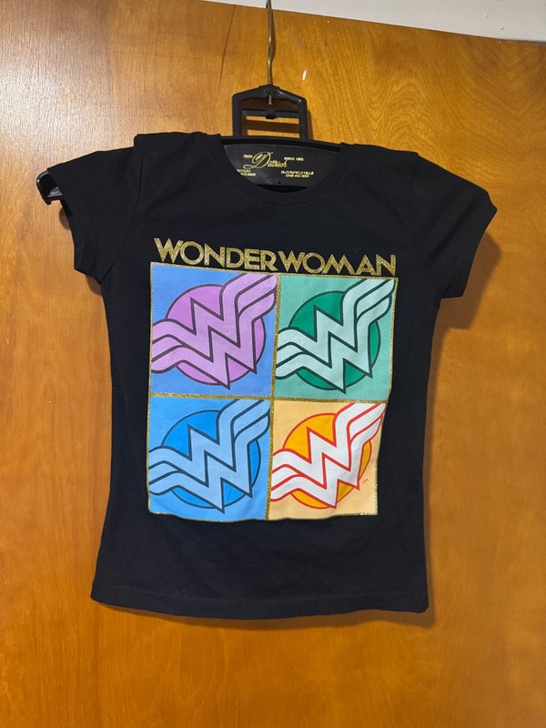 Target Girls Wonder Woman Baby Tee, Size Medium 7/8