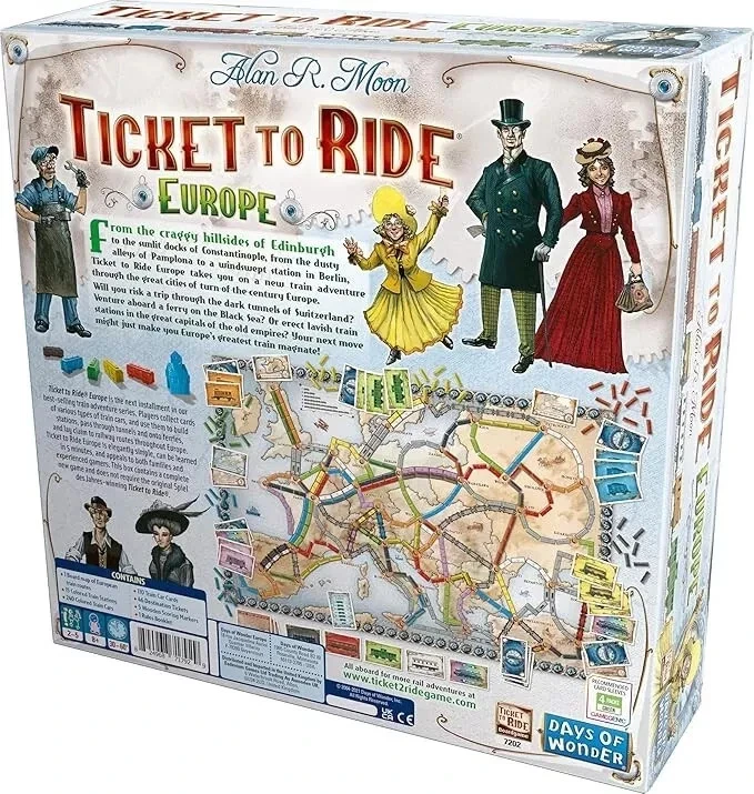 Days of Wonder | Ticket to Ride Europe | Board Game | Ages 8+ | 2-5 Players | - Image 3 of 3