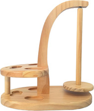 Yarn Holder for Crocheting, Wooden Yarn Ball Holder, Yarn Spinner with Magnetic,