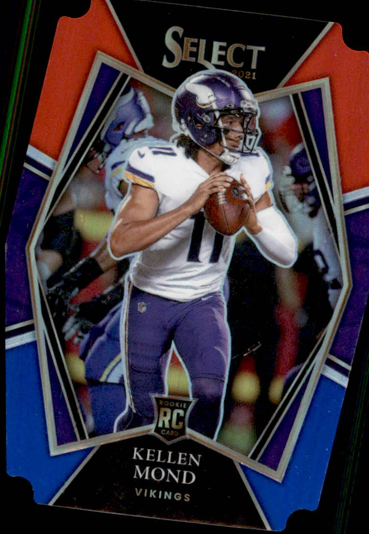 2021 Panini Select #164 Kellen Mond Red and Blue Prizm Die Cut