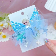Pinza para el pelo con pajarita de princesa Elsa