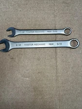 Master Mechanic Combination Wrench Set 9/16 M6118 And 7/16 M6114 