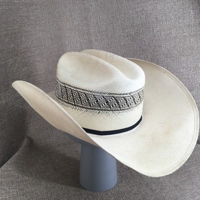 Resistol Hat Cowboy Fitted Mens 7 3/4 White Western Shantung Panama USA Rodeo