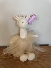 FAO Schwartz Petit Bon Giraffe Tutu Plush Stuffed Animal Gold Cream Nursery Tags