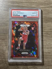 2023-24 Panini Prizm Bilal Coulibaly (RC) Red Ice Color Match PSA 10 🔥