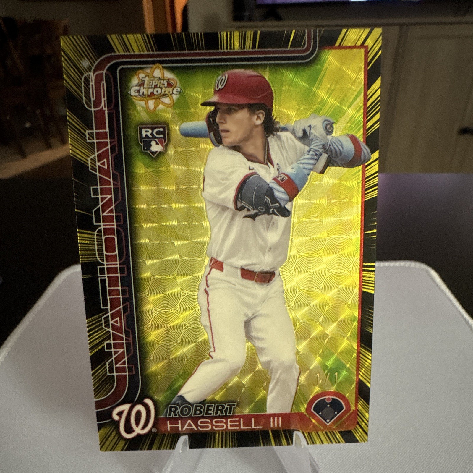 Topps 2025 Chrome Robert Hassell III Nationals SuperFractor RR-35 1 of 1 RC