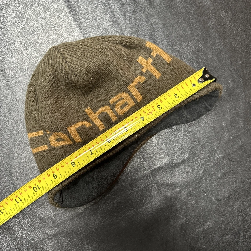 Carhartt Niño Pequeño Arcrylic Oreja Cubierta Marrón Clásico Tejido Gorro Sombrero Foto 4 de 4