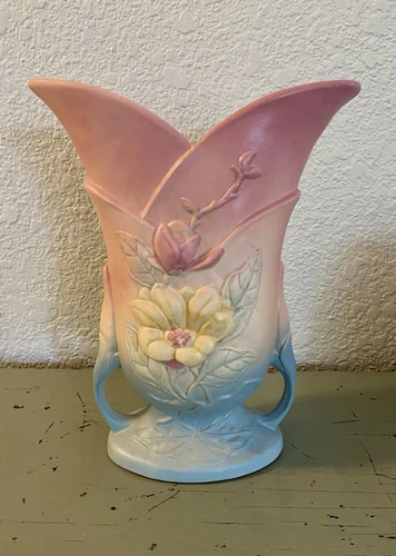 Vintage HULL POTTERY Magnolia Vase circa 1947 USA 11 Inches Tall