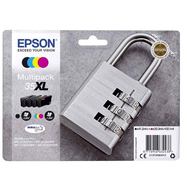 Epson 35XL Multipack 4Er-Pack Xl Schwarz Gelb Cyan Magenta Original-image