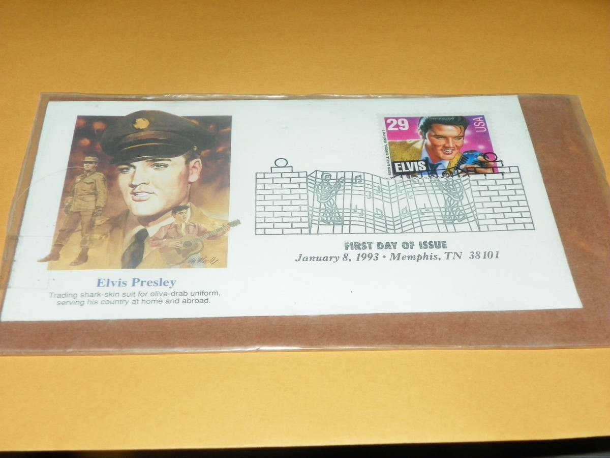ELVIS PRESLEY First Day Issue Stamp/Envelope 01/08/1993 Memphis TN  display picture 1