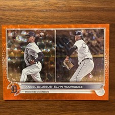 2022 Topps Update - Angel de Jesus, Elvin Rodriguez #US162 Orange Foil /299 (RC)