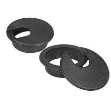 2" Black Desk Grommet, JTemgle Plastic Cable Hole Cover Computer Table Cord Wire