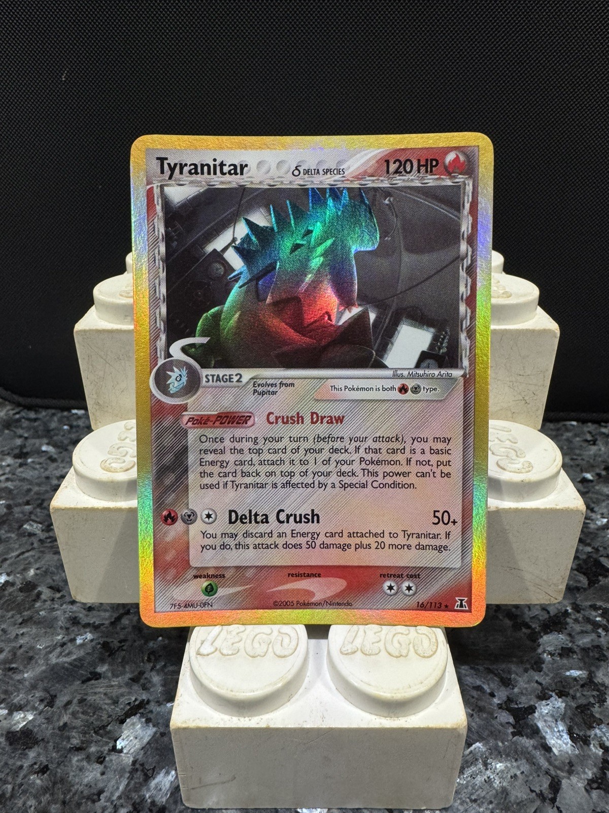 Tyranitar 16/113 EX Delta Species 2005 Reverse Holo Rare Pokémon Card TCG - NM