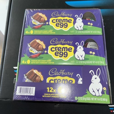 Creme Eggs, Milk Chocolate and Fondant, Easter Candy Eggs, Pack of 12